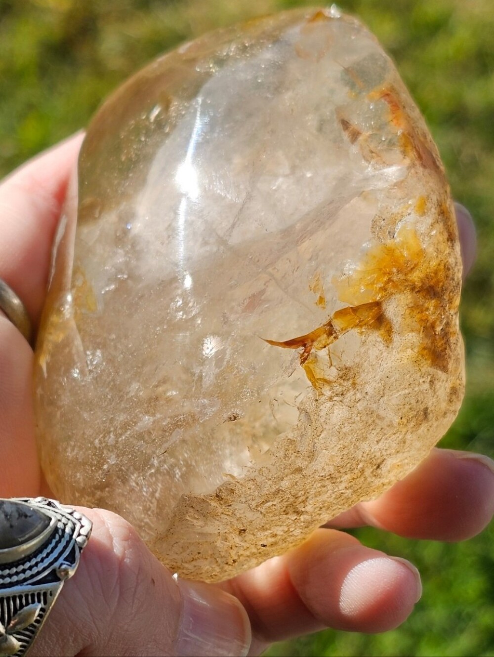 NEW Thick Golden Healer Quartz Large Specimen-Polished Clear Dome Top DETAILS 😍